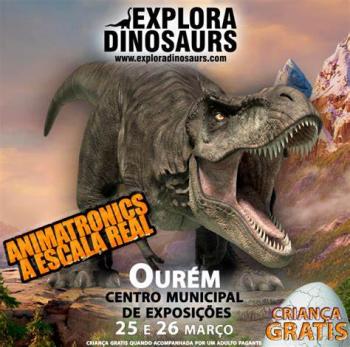Ourém recebe exposição de dinossauros à escala real