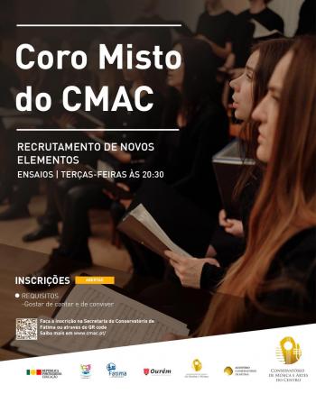 Coro Misto do Conservatório com inscrições abertas