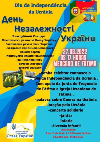 Associação Somos Unidos promove comemoração do Dia da Independência da Ucrânia em Fátima 