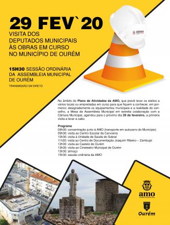 Deputados municipais visitam obras em curso