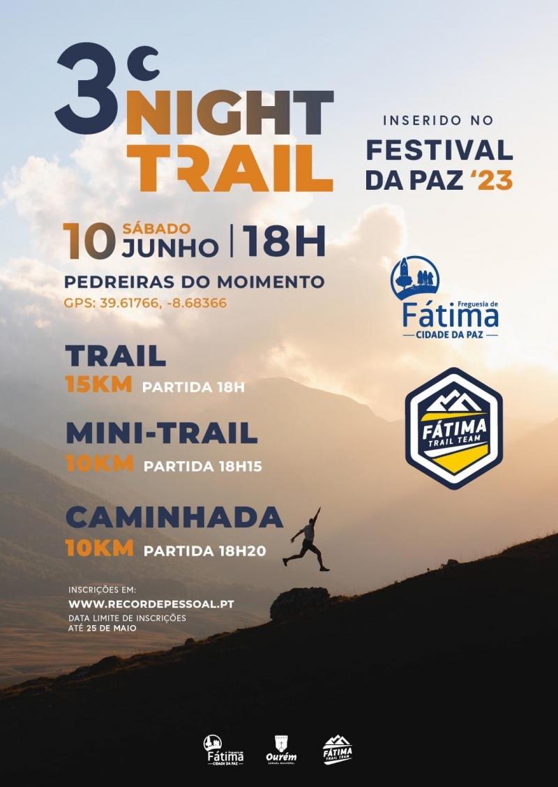 3ª edição do Night Trail Festival da Paz será no dia 10 de junho