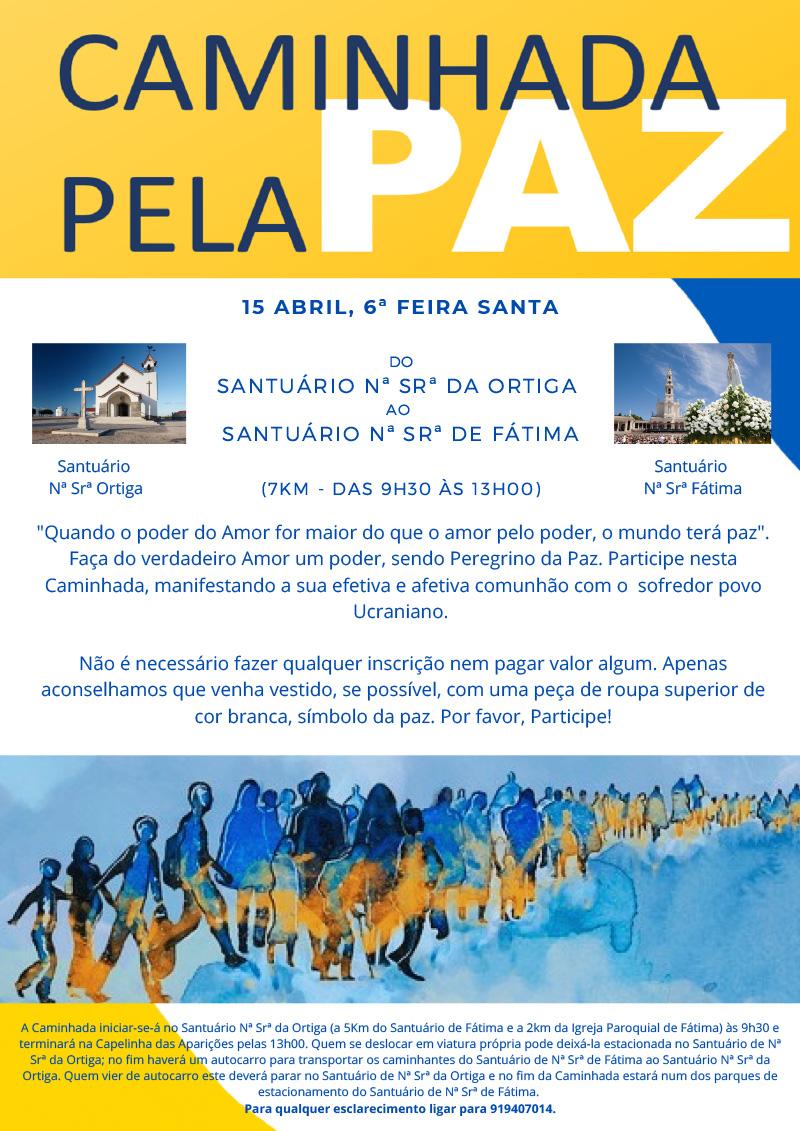 Amanhã: Caminhada  pela Paz