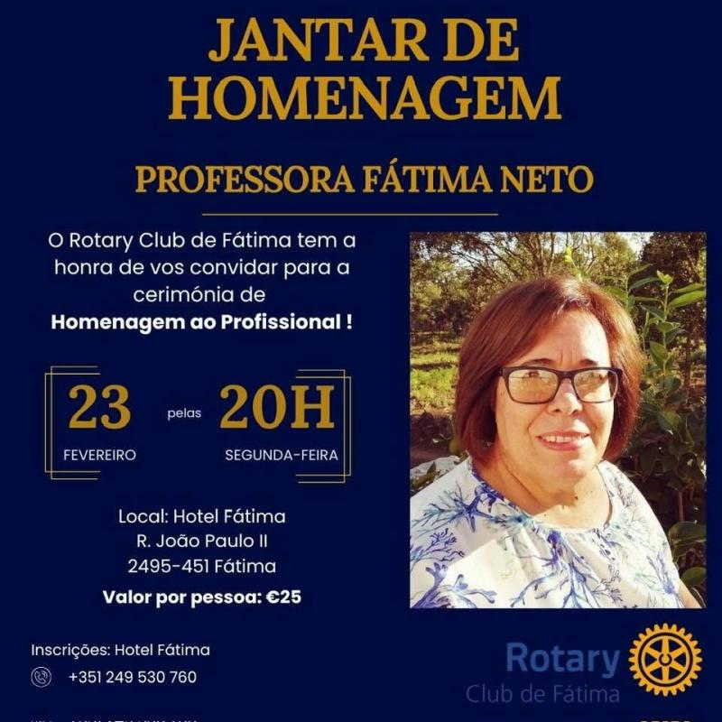 Rotary Club de Fátima homenageia professora Fátima Neto