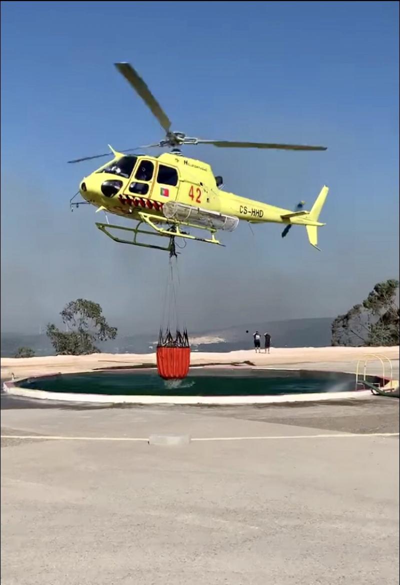 Pista da Giesteira usada no combate aos incêndios 