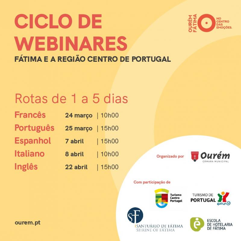 Ourém promove ciclo de webinares promocionais de Fátima e da Região Centro